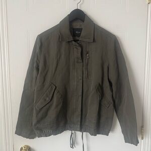 Rails Khaki Jacket with Zipper and Pockets size small